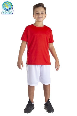 MAGLIETTA GIROCOLLO MEZZA MANICA ROSSO BAMBINO